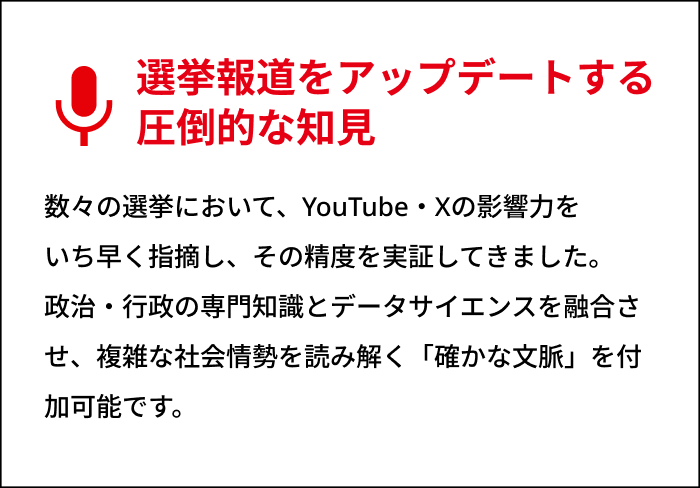メディアと視聴者、双方の視点を備えた分析力